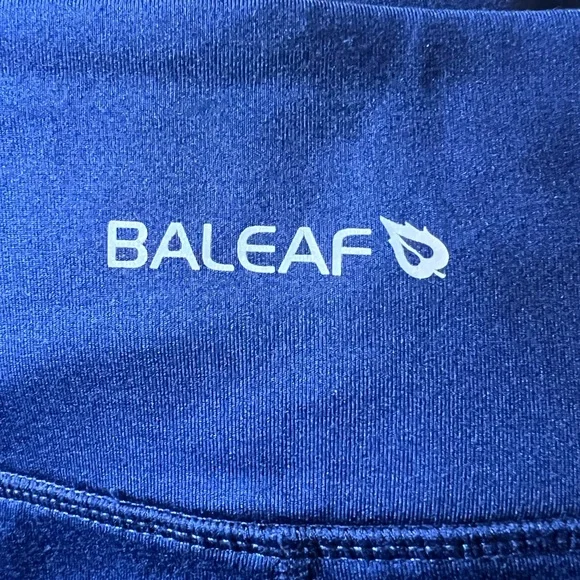 Baleaf Deep Blue High Rise Leggings, Wide Waistband, 5 Pockets, Doesn’t Ride Up - Picture 7 of 9